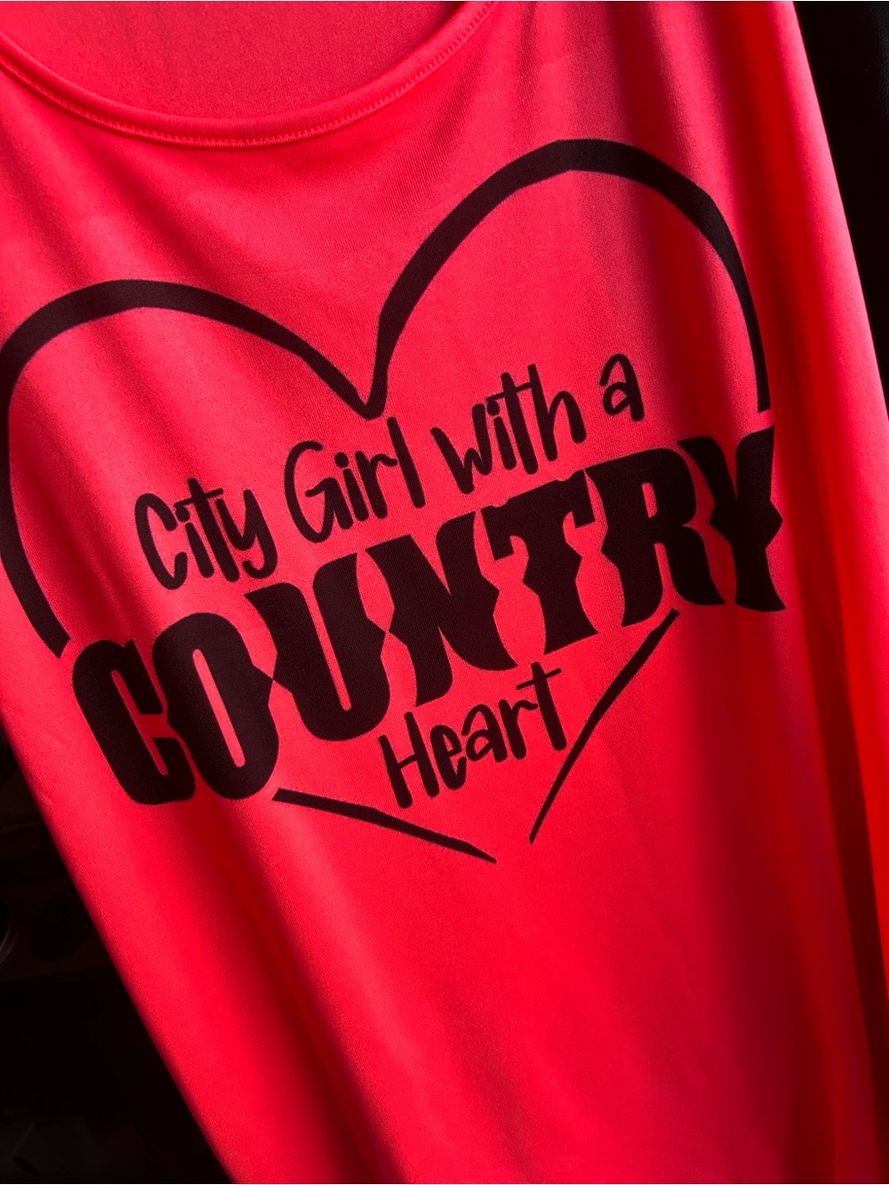 Sport-Tek Hot Pink Tank Top with Black Heart Graphic